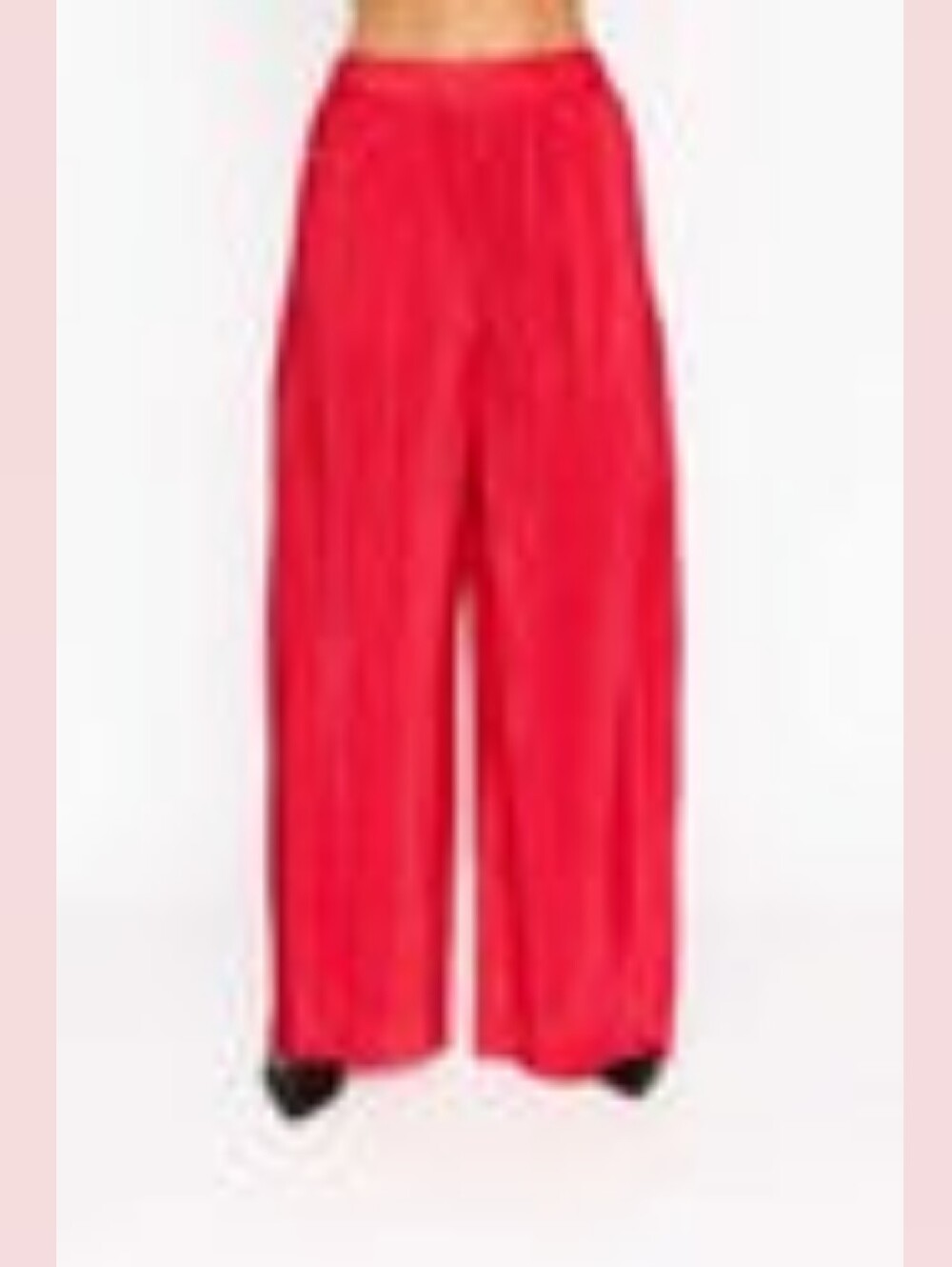 Smash + Tess Red Pleated Wide-Leg Pants - Picture 3 of 3